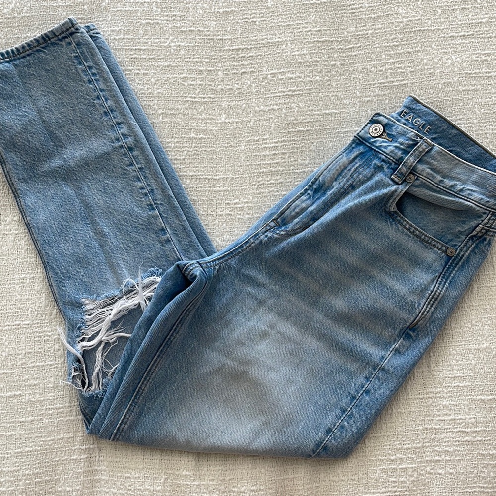 American Eagle Distressed Mom Jean
